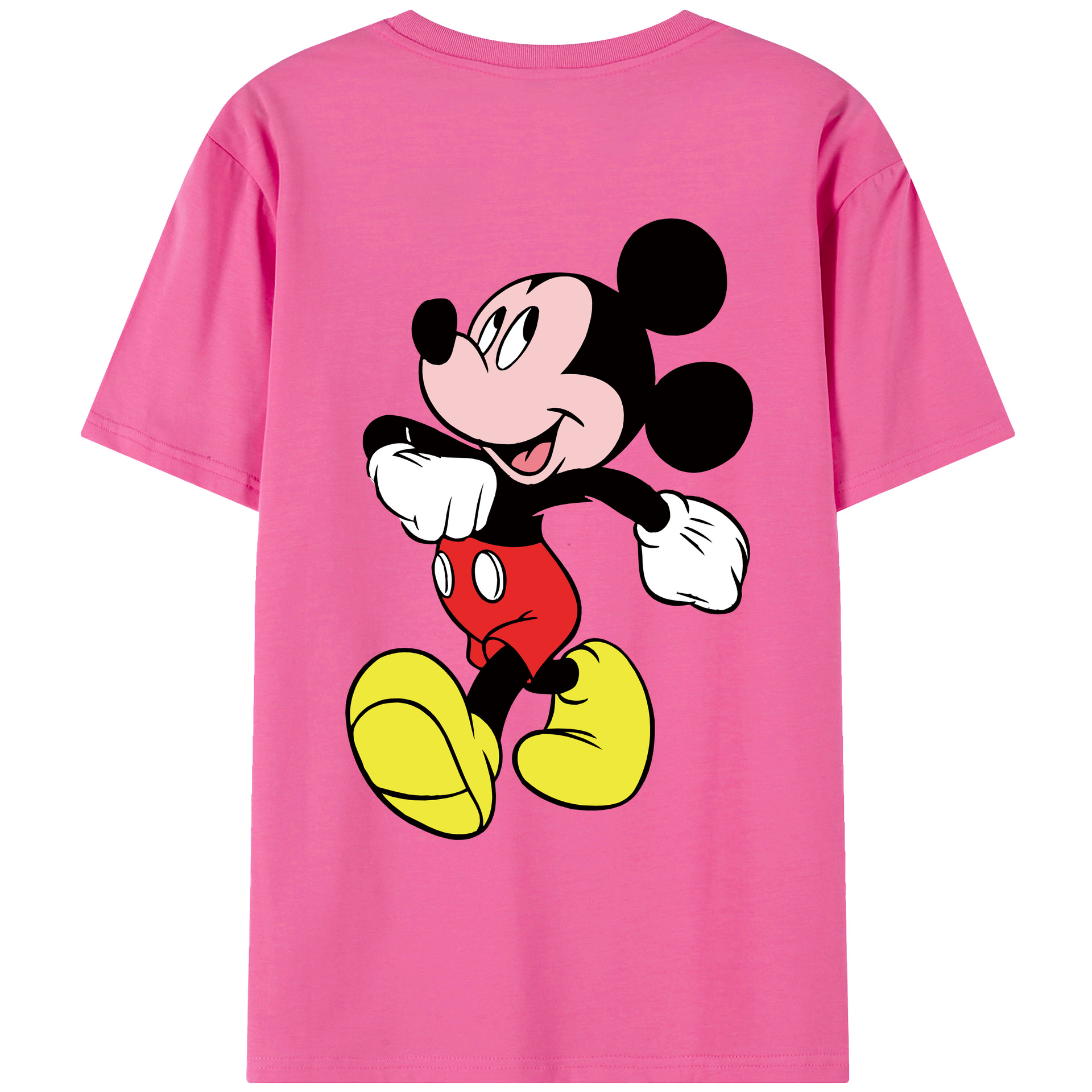（画像用） ミッキーマウス Mickey Mouse レディース半袖Tシャツ(バックプリント)